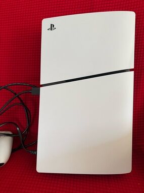 Sony White PlayStation Console with Black Accent